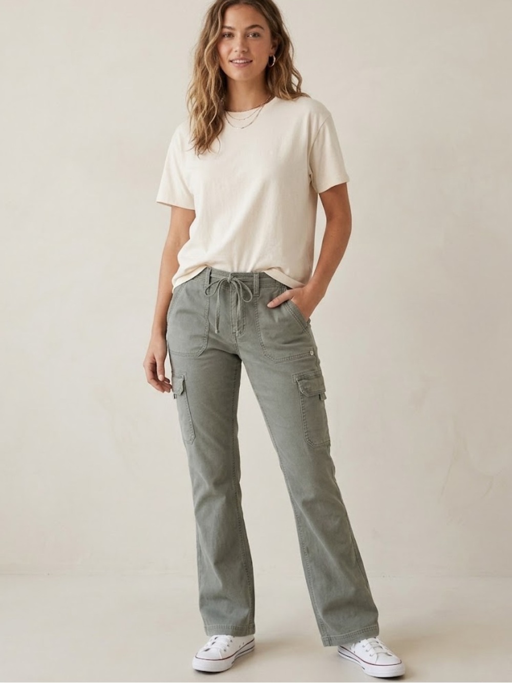 American Eagle Outfitters Olive Green Cargo Utility Pants NWT Size 6